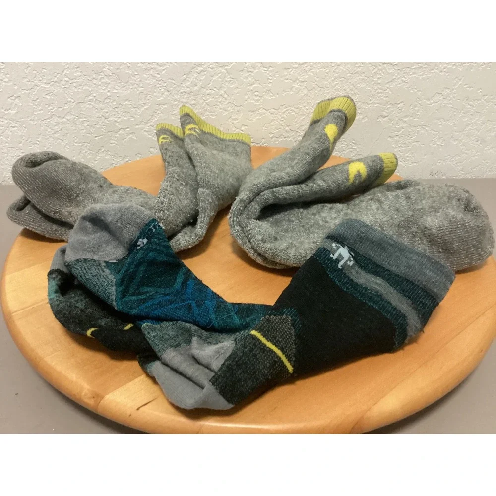Smartwool 1 pair Crew Socks Women Large Multi 2 Merino Wool Hiking 3 Pair Bundle